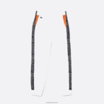 Lacoste מכנסי אימונית ממותגי ספורט DZ4D0D1120 לבן כתום כחול כהה asr גברים - Image 5