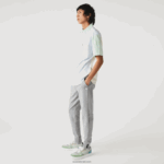 Lacoste מכנסי אימונית של אימונית בגזרת כותנה מחוסמת בגזרה דקיקה DZ4D0D1005 אפור chine 4jv גברים - Image 6