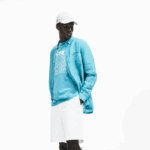Lacoste מכנסי ברמודה מכותנה בכושר רגיל DZ4D0D1618 לבן 001 גברים - Image 2
