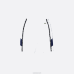 Lacoste מכנסי ברמודה קצרי צמר להקות עם אותיות DZ4D0D1602 לבן כחול vl3 גברים - Image 5
