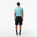 Lacoste מכנסי ברמודה קצרים מכותנה אורגנית מתיחה בכושר רגיל DZ4D0D435 שחור 031 גברים - Image 3