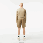 Lacoste מכנסי ברמודה קצרים מכותנה אורגנית מתיחה בכושר רגיל DZ4D0D438 בז' cb8 גברים - Image 3