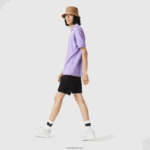 Lacoste מכנסי ברמודה קצרים מכותנה בגזרה דק בגזרה DZ4D0D432 שחור 031 גברים - Image 2