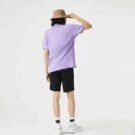 Lacoste מכנסי ברמודה קצרים מכותנה בגזרה דק בגזרה DZ4D0D432 שחור 031 גברים - Image 3