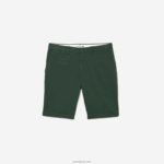 Lacoste מכנסי ברמודה קצרים מכותנה בגזרה דק בגזרה DZ4D0D434 ירוק 5hx גברים - Image 4