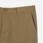 Lacoste מכנסי ברמודה קצרים מכותנה בגזרה דק בגזרה DZ4D0D431 בז' cb8 גברים - Image 5