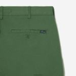 Lacoste מכנסי ברמודה קצרים מכותנה בגזרה דק בגזרה DZ4D0D433 ירוק חאקי kx5 גברים - Image 6