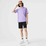 Lacoste מכנסי ברמודה קצרים מכותנה בגזרה דק בגזרה DZ4D0D432 שחור 031 גברים