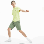 Lacoste מכנסי גבארדין קצרים בגזרה דק בגזרה DZ4D0D553 ירוק s86 גברים - Image 2