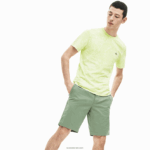 Lacoste מכנסי גבארדין קצרים בגזרה דק בגזרה DZ4D0D553 ירוק s86 גברים