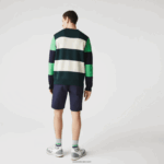 Lacoste מכנסי גבארדין קצרים בגזרה דק בגזרה DZ4D0D554 כחול כהה 166 גברים - Image 3