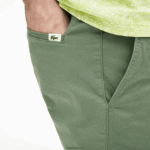 Lacoste מכנסי גבארדין קצרים בגזרה דק בגזרה DZ4D0D553 ירוק s86 גברים - Image 6