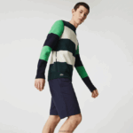 Lacoste מכנסי גבארדין קצרים בגזרה דק בגזרה DZ4D0D554 כחול כהה 166 גברים