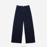 Lacoste מכנסי גברדין מכותנה DZ4D0D2652 כחול כהה 166 נשים - Image 6
