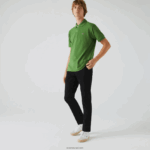 Lacoste מכנסי גברדין מתיחה בגזרה דקיקה DZ4D0D548 שחור 031 גברים - Image 2