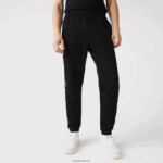 Lacoste מכנסי ג'וגינג בצבעי צמר צבעוניים עם פסים DZ4D0D1147 שחור 8vm גברים - Image 5