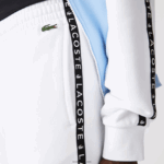 Lacoste מכנסי ג'וגינג בצבעי צמר צבעוניים עם פסים DZ4D0D1146 לבן כחול vhe גברים - Image 6