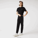 Lacoste מכנסי ג'וגינג בצבעי צמר צבעוניים עם פסים DZ4D0D1147 שחור 8vm גברים