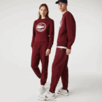 Lacoste מכנסי ג'וגינג מכותנה אורגנית DZ4D0D1207 בורדו z7f גברים