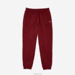 Lacoste מכנסי ג'וגינג מכותנה אורגנית DZ4D0D1207 בורדו z7f גברים - Image 4
