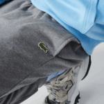 Lacoste מכנסי ג'וגינג מכותנה אורגנית DZ4D0D1208 סיני אפור 1vq גברים - Image 2
