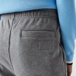 Lacoste מכנסי ג'וגינג מכותנה אורגנית DZ4D0D1208 סיני אפור 1vq גברים - Image 8