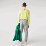 Lacoste מכנסי ג'וגינג מכותנה בהדפס חתימה ותנין DZ4D0D1065 אפור chine 4jv גברים - Image 4