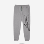 Lacoste מכנסי ג'וגינג מכותנה בהדפס חתימה ותנין DZ4D0D1065 אפור chine 4jv גברים - Image 6