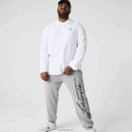 Lacoste מכנסי ג'וגינג מכותנה בהדפס חתימה ותנין DZ4D0D1065 אפור chine 4jv גברים - Image 10