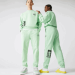 Lacoste מכנסי ג'וגינג מכותנה בהדפס מורשת חי DZ4D0D1136 הי ירוק גברים