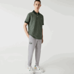 Lacoste מכנסי ג'וגינג מכותנה במיתוג תנין DZ4D0D1092 chine אפור cca גברים