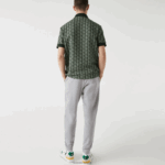 Lacoste מכנסי ג'וגינג מכותנה במיתוג תנין DZ4D0D1092 chine אפור cca גברים - Image 3