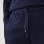 Lacoste מכנסי ג'וגינג מכותנה במיתוג תנין DZ4D0D1095 כחול כהה 166 גברים - Image 6
