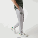 Lacoste מכנסי ג'וגינג מכותנה במיתוג תנין DZ4D0D1092 chine אפור cca גברים - Image 7