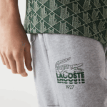 Lacoste מכנסי ג'וגינג מכותנה במיתוג תנין DZ4D0D1092 chine אפור cca גברים - Image 8
