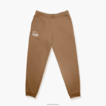 Lacoste מכנסי ג'וגינג מכותנה במיתוג תנין DZ4D0D1093 חום z0w גברים