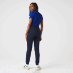 Lacoste מכנסי ג'וגינג פליסה קלים DZ4D0D2593 כחול כהה 166 נשים - Image 3