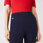 Lacoste מכנסי גולף ספורט למתוח DZ4D0D2658 כחול כהה 166 נשים - Image 2