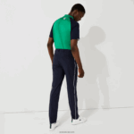 Lacoste מכנסי גולף קלים למתוח ספורט DZ4D0D1640 כחול כהה לבן 525 גברים - Image 3
