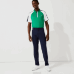 Lacoste מכנסי גולף קלים למתוח ספורט DZ4D0D1640 כחול כהה לבן 525 גברים - Image 6