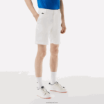 Lacoste מכנסי גולף קצרים קלים משקל DZ4D0D442 לבן 70V גברים - Image 2