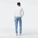 Lacoste מכנסי ג'ינס מכותנה נמתחת בגזרה דקיקה DZ4D0D418 כחול mku גברים - Image 3