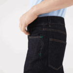 Lacoste מכנסי ג'ינס מכותנה נמתחת בגזרה דקיקה DZ4D0D420 כחול ml4 גברים - Image 8