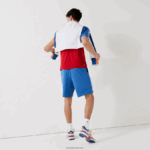 Lacoste מכנסי ג'קארד מנוגדים מנוגדים בגזרה DZ4D0D1564 כחול שחור לבן x0b גברים - Image 2