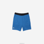 Lacoste מכנסי ג'קארד מנוגדים מנוגדים בגזרה DZ4D0D1564 כחול שחור לבן x0b גברים - Image 4