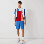 Lacoste מכנסי ג'קארד מנוגדים מנוגדים בגזרה DZ4D0D1564 כחול שחור לבן x0b גברים