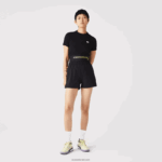 Lacoste מכנסי חגורה קצרים ניתנים להסרה DZ4D0D2644 שחור c31 נשים - Image 2