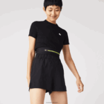 Lacoste מכנסי חגורה קצרים ניתנים להסרה DZ4D0D2644 שחור c31 נשים