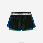 Lacoste מכנסי טניס עם תחתונים מובנים DZ4D0D2443 שחור ירוק glv נשים - Image 4