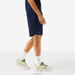 Lacoste מכנסי טניס קצרים באריגת יהלומים מוצקים DZ4D0D1441 כחול כהה 166 גברים - Image 2
